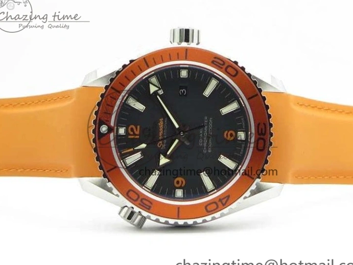 0217 UrbanStyle Planet Ocean Pro Orange Bezel 45mm OMF 1:1 Best Edition On Rubber Strap A8500 (Black Balance Wheel) 8138